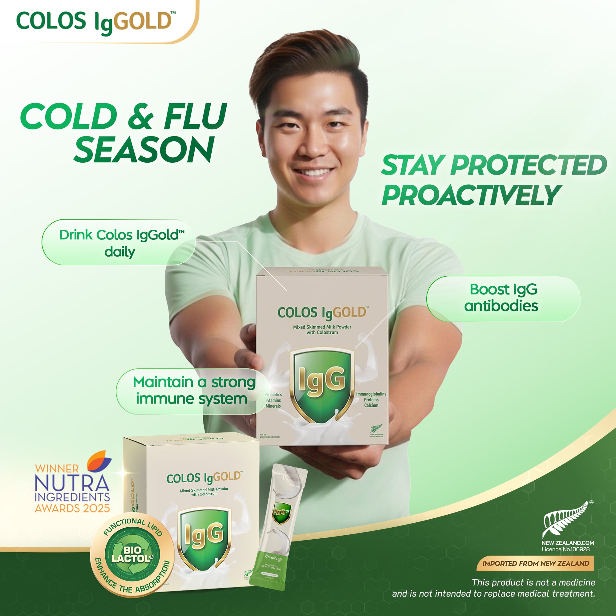 Colos IgGold mixed skimmed milk powder with colostrum